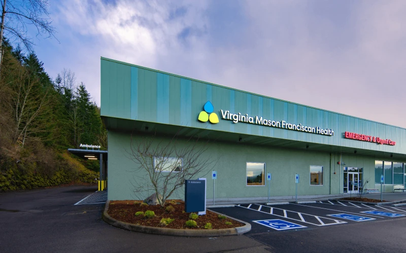 Facade and Ambulance Bay of VMFH Emergency & Urgent Care Bremerton building